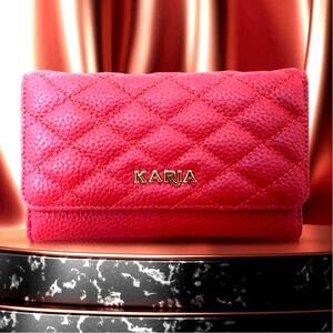 KARIA Women's Cellphone Crossbody Bag Red Detachable Strap Great for to Gift NEW